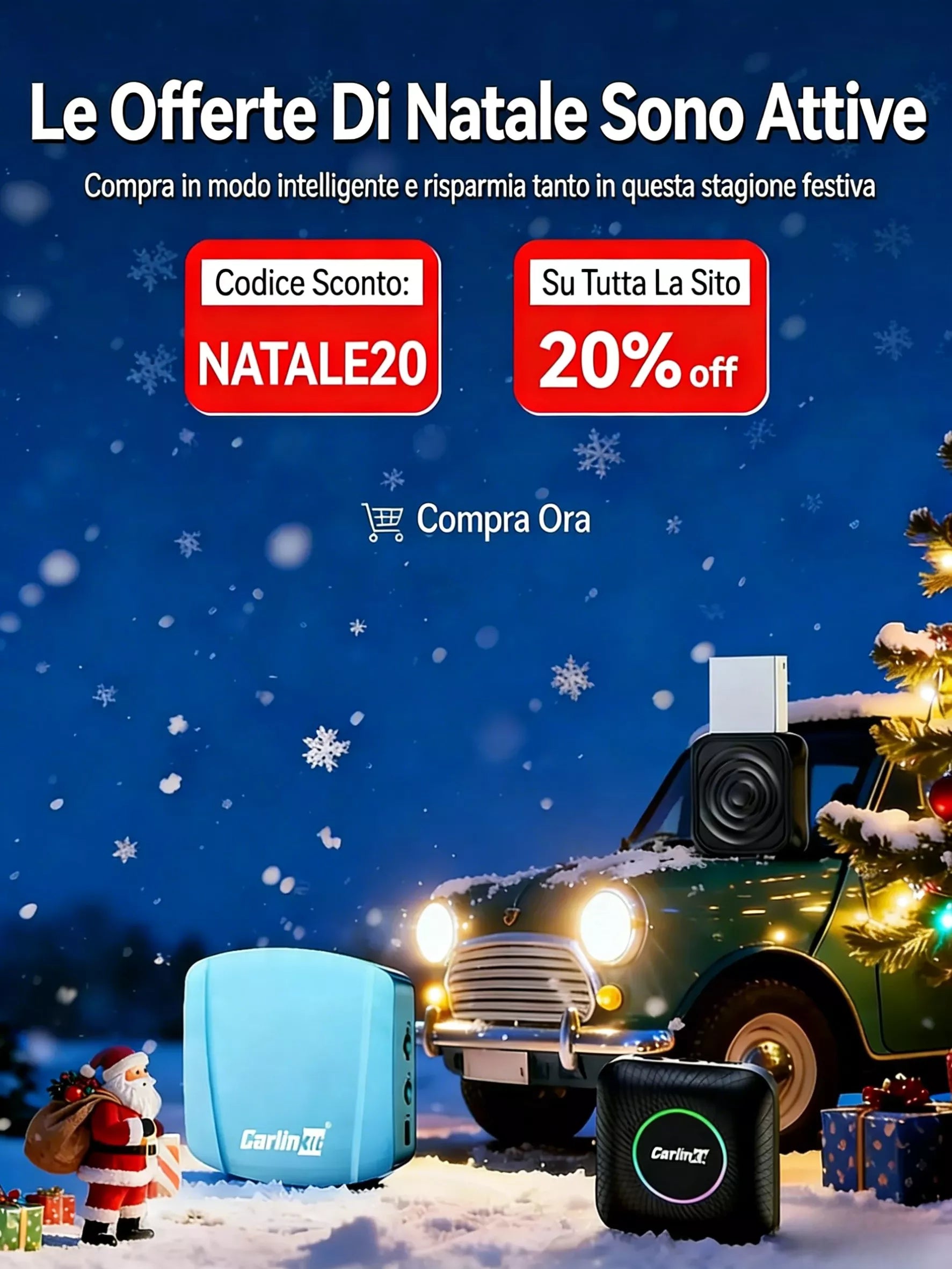 Promozione natalizia Carlinkit CarPlay (versione verticale)